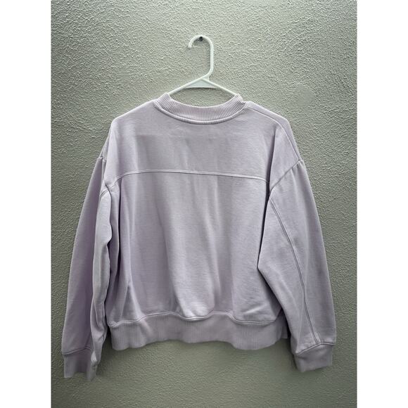 A New Day Womens Sweatshirt Size Large Purple Crewneck Cropped Pullover - Picture 6 of 13
